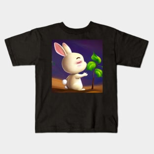 bunny take care of saplings Kids T-Shirt